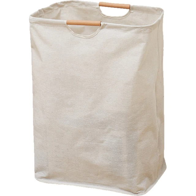 多功能木把可折疊衣物收納籃(洗衣籃 髒衣籃)