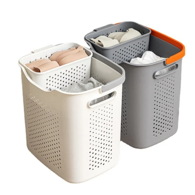 MGSHOP 日式分類洗衣籃 子母分格髒衣籃