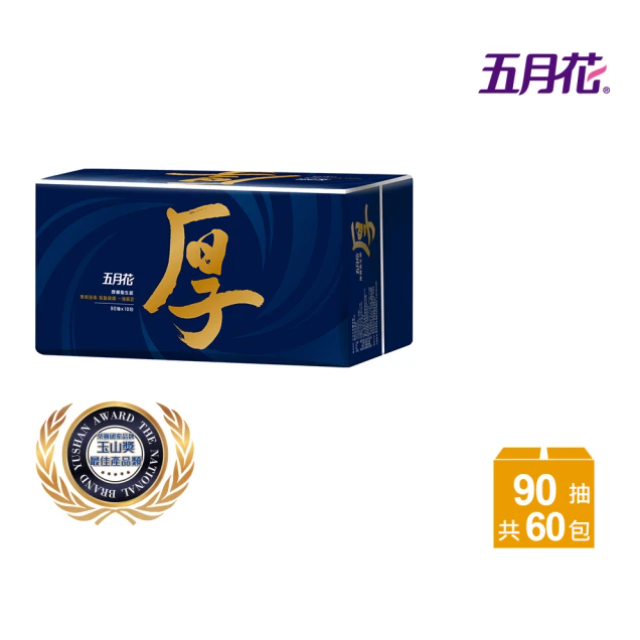 MAY FLOWER 五月花 厚棒抽取式衛生紙(90抽x60包)