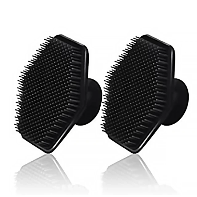 極簡風六角矽膠軟毛洗臉刷-2入組