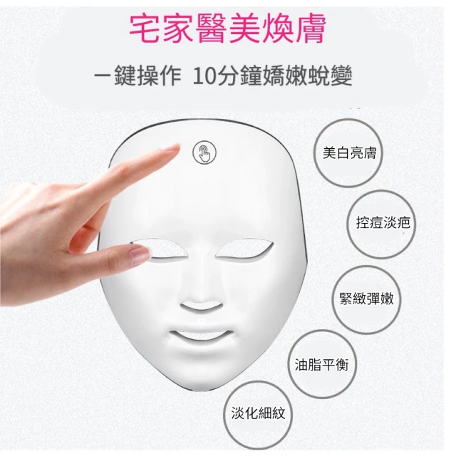 七色LED光波美容儀光子面罩