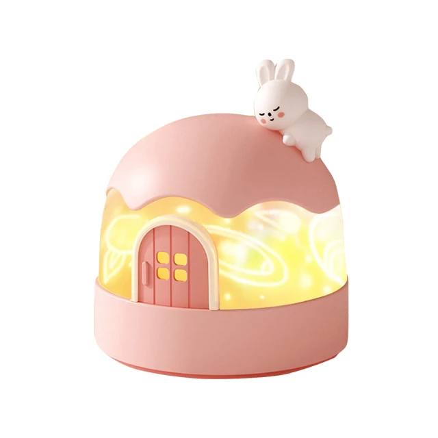 雪屋星空投影小夜燈 旋轉投影燈