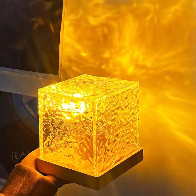 氛圍大師 浪漫水波紋小夜燈(動態燈 USB LED床頭燈)