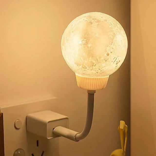 照亮月球 智能聲控月球小夜燈( 智能語音 USB充電 定時功能)