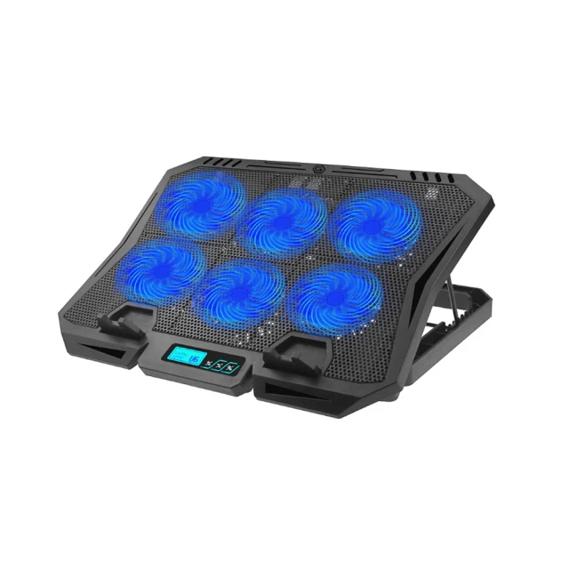 kingkong X6A 六核雙USB筆電散熱器(黑色藍燈)