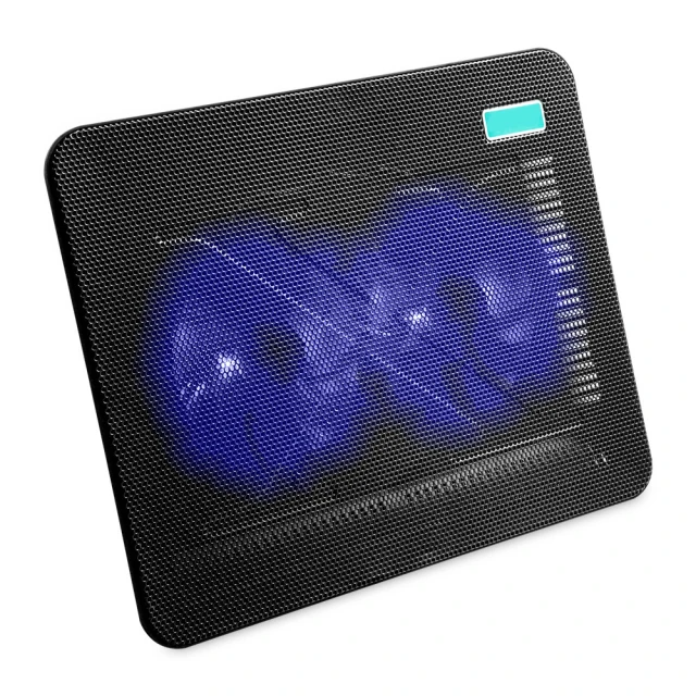 e-Kit-11cm雙風扇超薄筆電散熱墊-黑