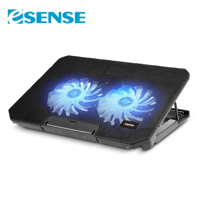 Esense E-C2 冷光雙風扇筆電散熱墊