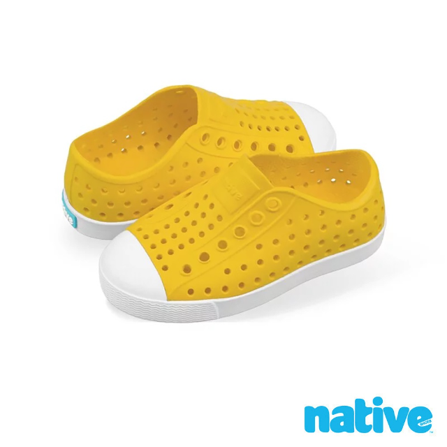 Native Shoes 大童鞋 蠟筆黃 x 貝殼白