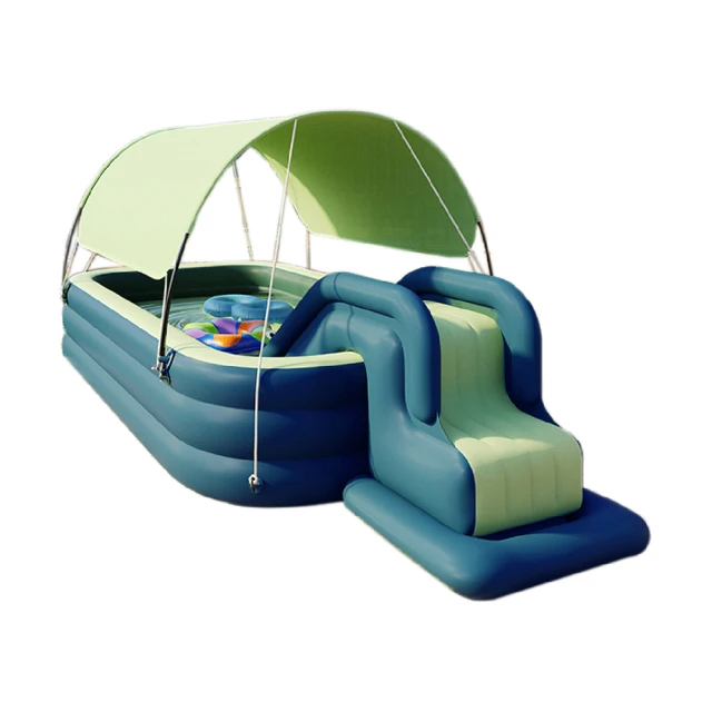 DE生活-充氣游泳池2.1米(綠色)