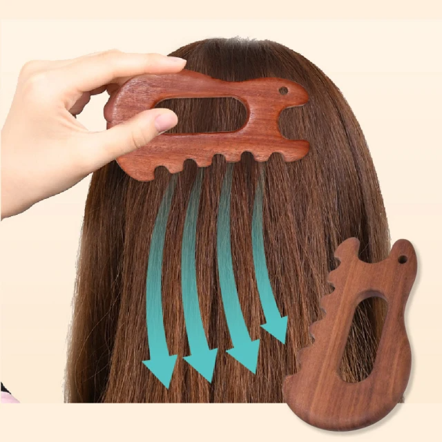 舒緩疲勞 碳化櫸木鼠型全身筋絡按摩刮痧板