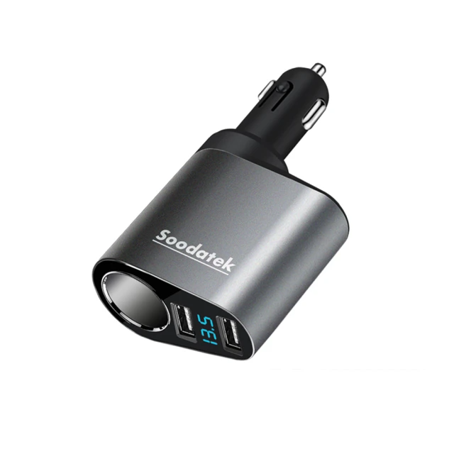 Soodatek-點菸器+雙孔USB2.4A車充
