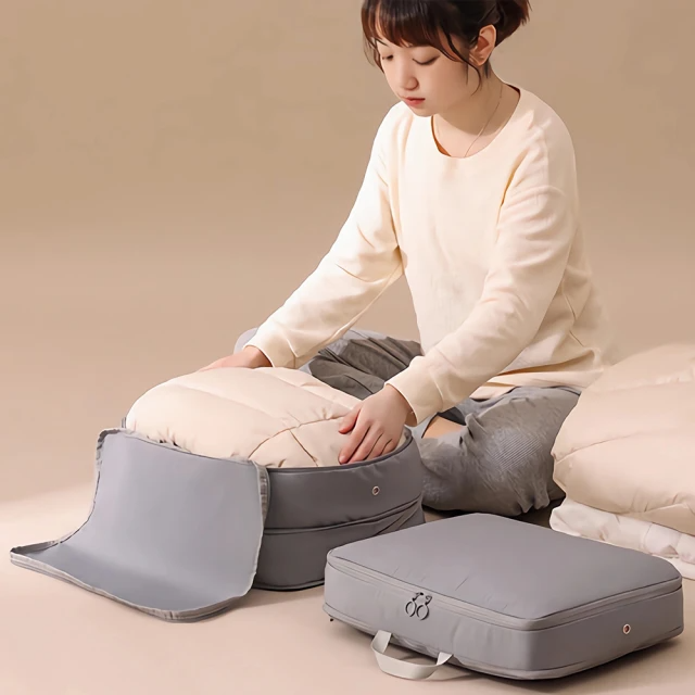 【UNIQE】加大型 高質感旅行壓縮收納袋 (顏色隨機出貨)