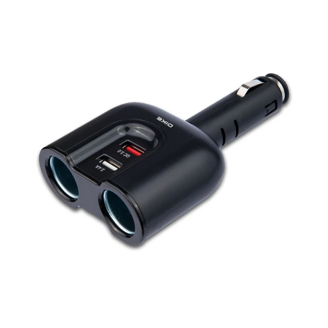 DIKE-84W雙孔USB帶點菸器一轉二擴充座