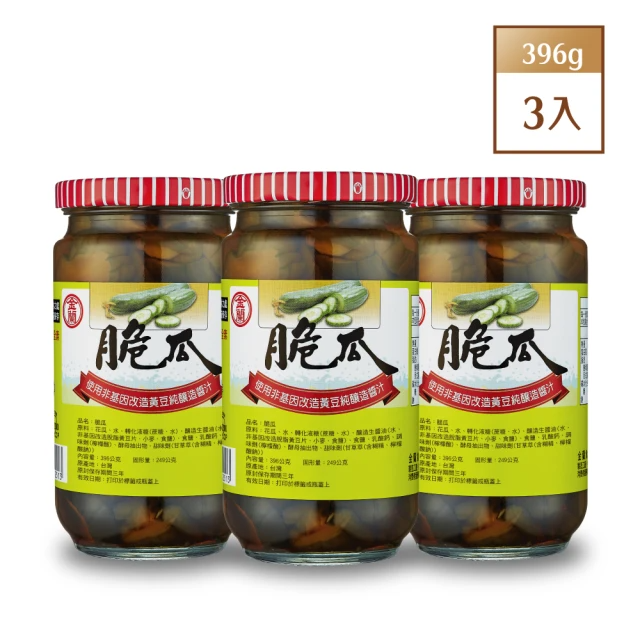 金蘭食品 金蘭脆瓜 396g 3入