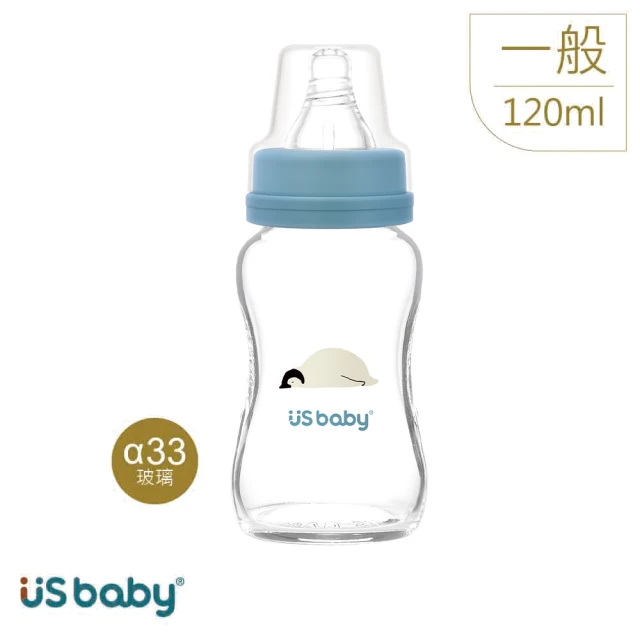 US BABY 優生 真母感愛地球玻璃奶瓶(一般口徑120ml)