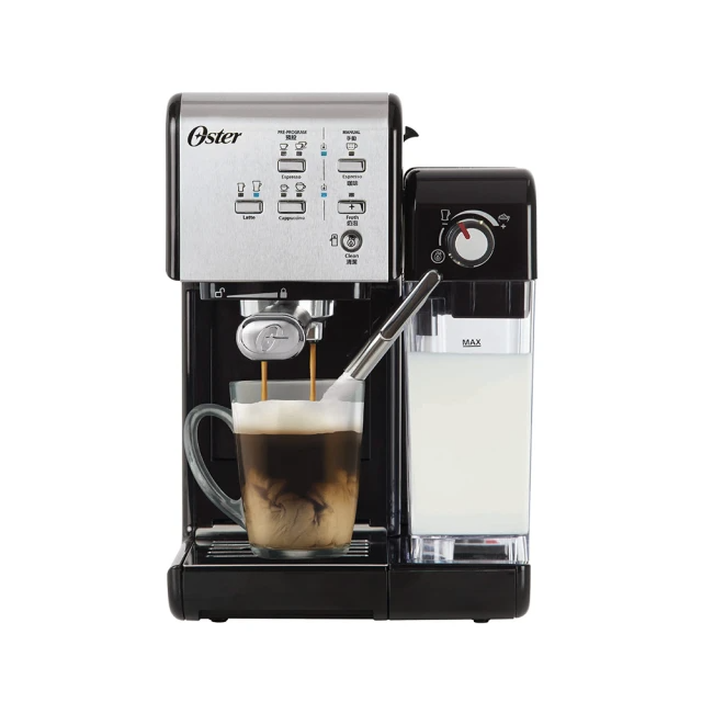 Oster 奶泡大師二代★5+隨享義式咖啡機-銀(義式/膠囊兩用)