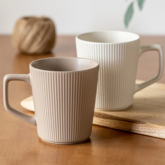 莫蘭迪條紋馬克杯500ml