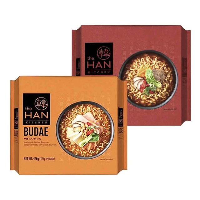 韓味不二 韓國拉麵 118.119G*4/袋 兩種口味(部隊鍋/辣味)