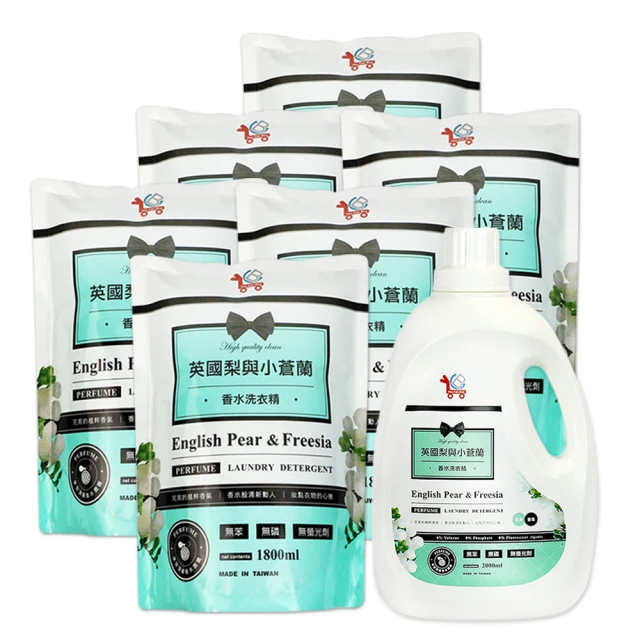 You Can Buy 香水洗衣精-英國梨與小蒼蘭/2000mlx1瓶+1800ml補充包x6包