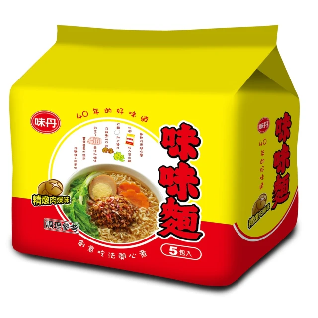 味丹 精燉肉燥麵 5包/袋 390g/袋
