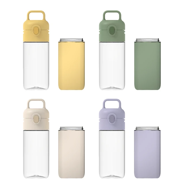 WOKY 沃廚 QA美感合作社｜QA BOTTLE生活保溫瓶500ml+生活水瓶550ml(一蓋兩瓶身組合)