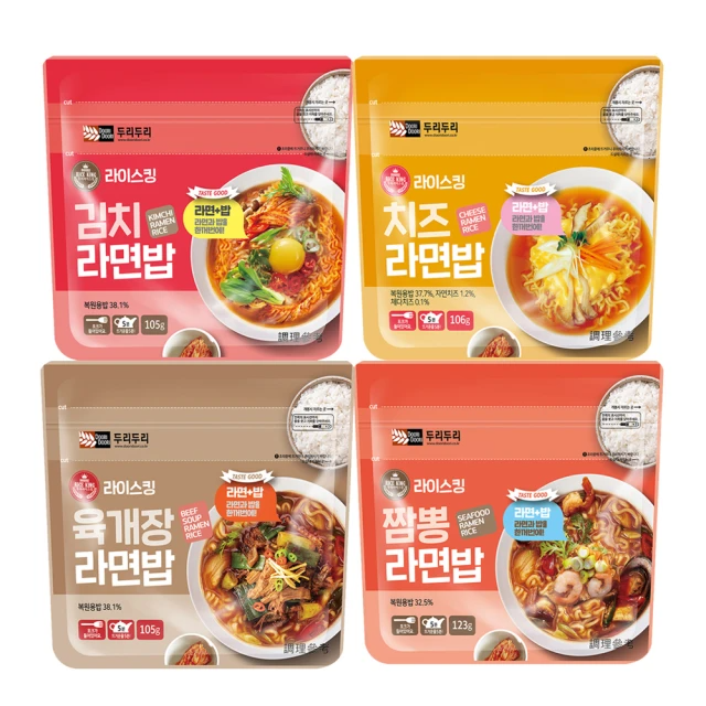 韓國Doori Doori 拉麵拌飯 105g-123g/包 (起司/泡菜/辣牛肉湯/海鮮)