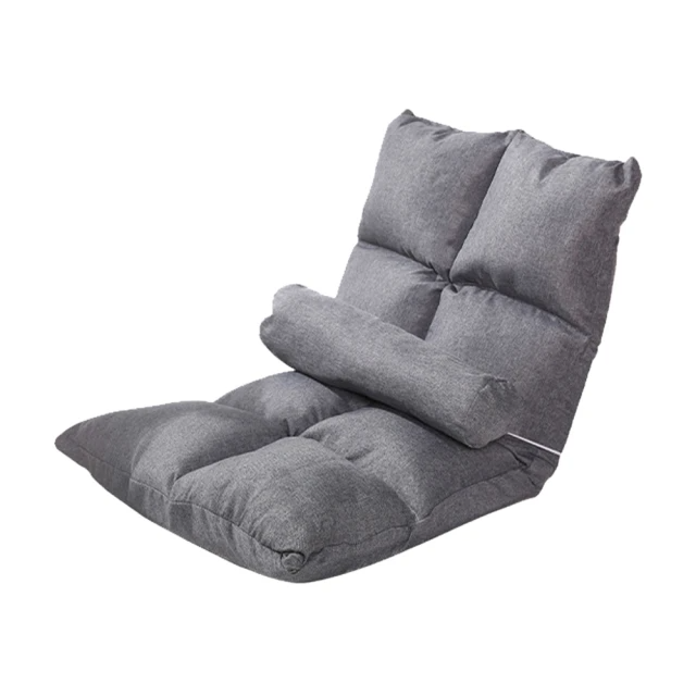 日創生活 深灰色可拆洗榻榻米折疊靠背椅