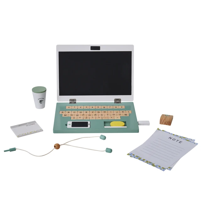 Teamson 木製磁吸筆記型電腦豪華辦公組