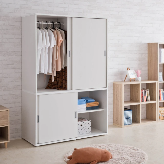 TZUMii 米特大容量推門衣櫃-2色(滑門衣櫃)
