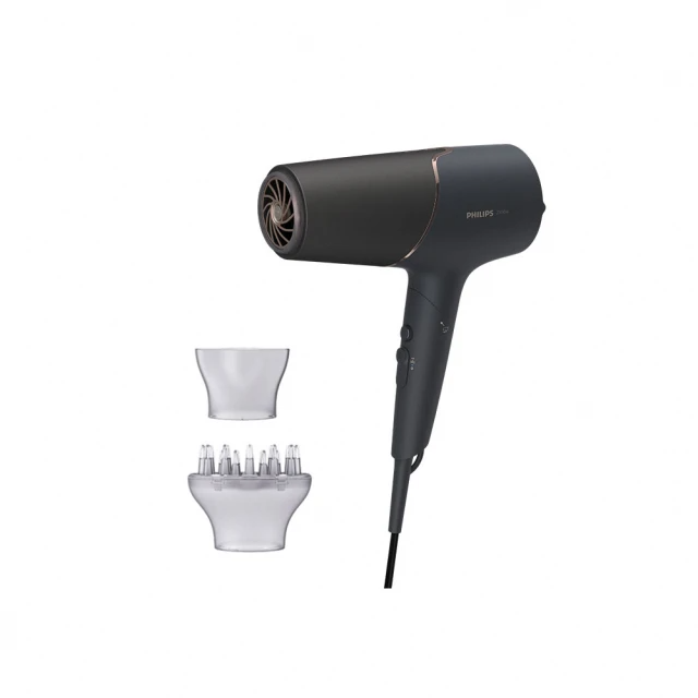 Philips 飛利浦 智能護髮礦物負離子吹風機-霧黑金（BHD538/21）