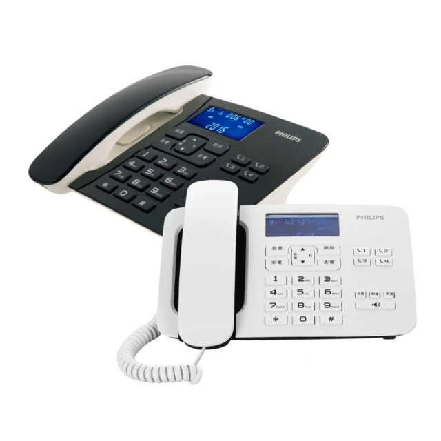 Philips飛利浦 CORD492-時尚設計超大螢幕有線電話/2色