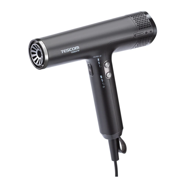 TESCOM 專業級負離子吹風機-霧黑（TD880ATW）三款磁吸式風嘴設計