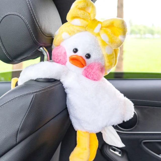 可愛浴帽萌萌鴨可掛式紙巾套