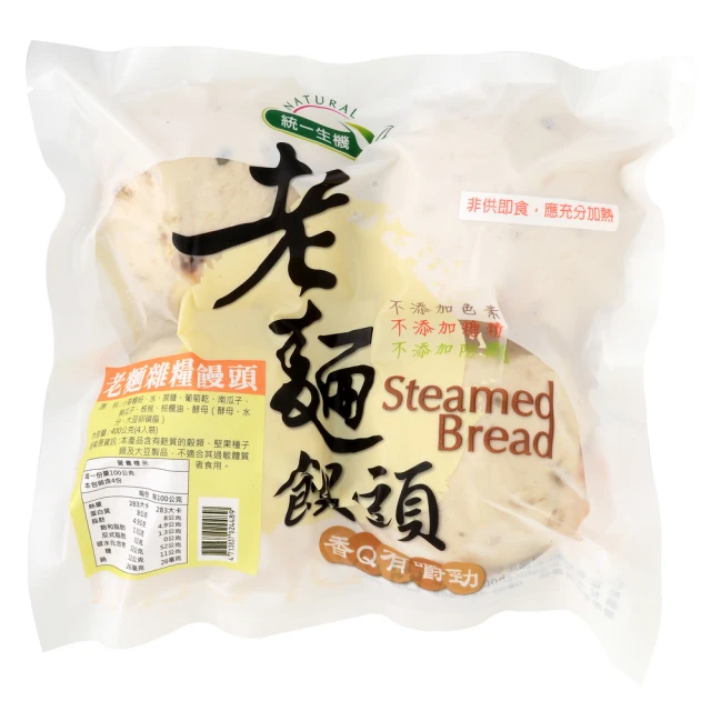 統一生機 老麵雜糧饅頭 400g