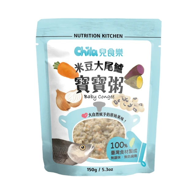 Chila 兒食樂 寶寶粥-米豆大尾鱸150g/包(6m+適用)