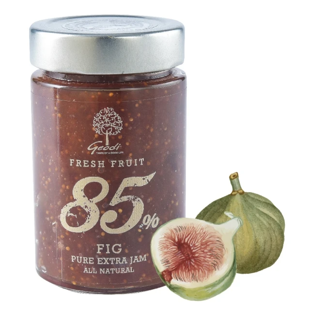 Geodi希臘 85%含果量果醬(無花果/草莓/水蜜桃柳橙)/250g