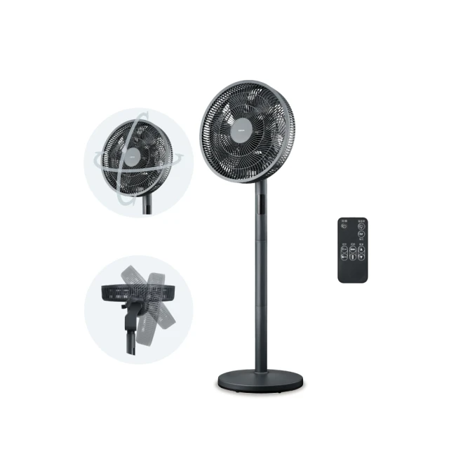 KINYO 14吋3D智慧觸控循環立扇/循環扇(DCF-1423)