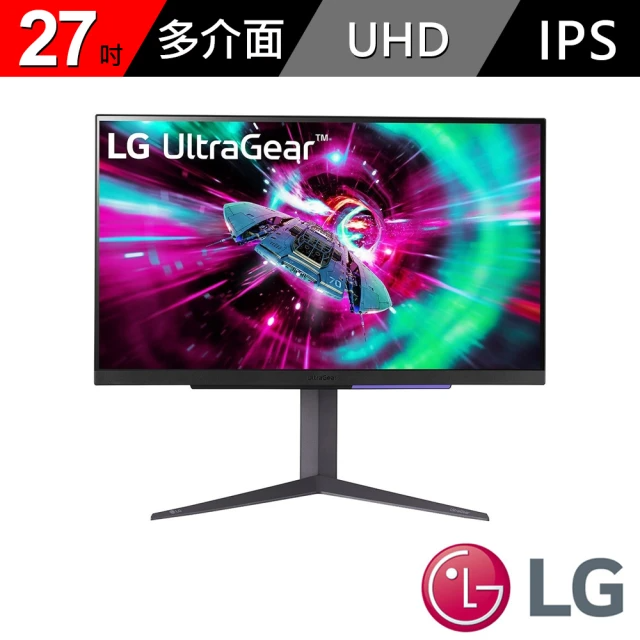 LG 樂金 27GR93U-B 27型 IPS 4K 144Hz 電競螢幕