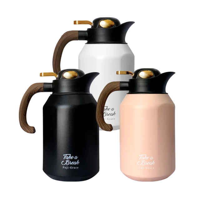 FUJI-GRACE 日本富士雅麗 316不鏽鋼快開咖啡保溫壺1700ml(FJ-948)三色任選