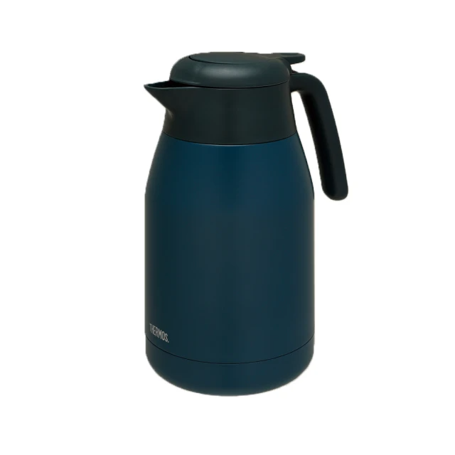 THERMOS膳魔師 不鏽鋼黛藍風韻按壓式真空保溫壼1500ml(THS-1501-BBK)