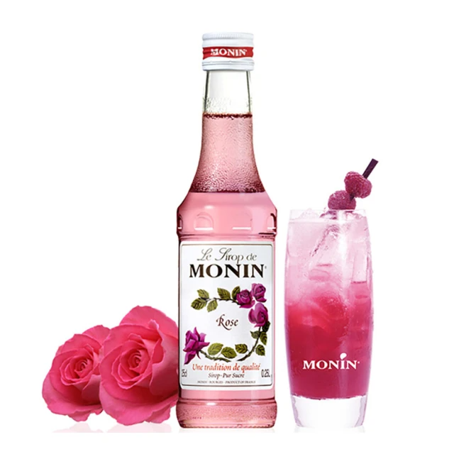 MONIN 玫瑰風味糖漿/250ml