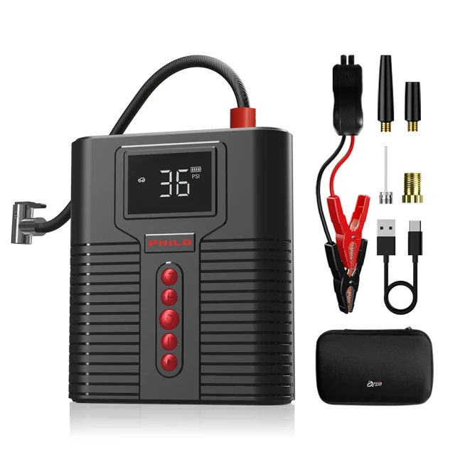 Philo-多功能救車電源/打氣機 STP09(贈專屬收納包)