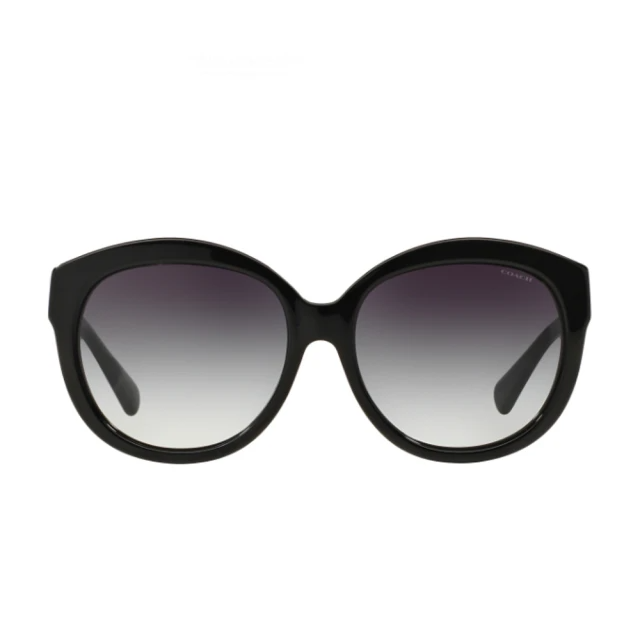 COACH 經典大圓黑框灰色漸層鏡片(8159F-500211)