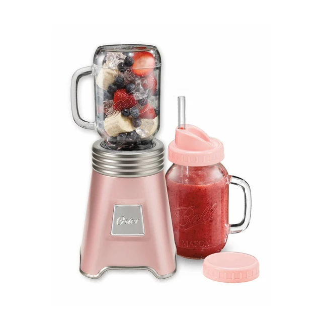 美國Oster Ball Mason Jar隨鮮瓶果汁機(玫瑰金)