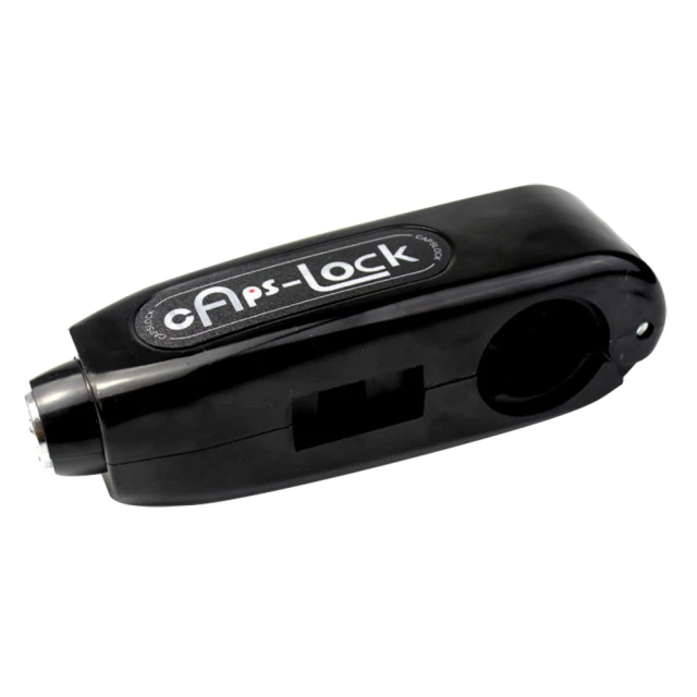 機車防盜車把鎖(橘/黑)