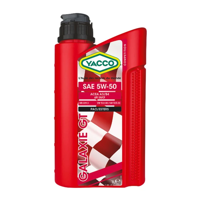 YACCO-GALAXIE GT 5W50 PAO/EATERS 100%全合成賽車級機油 1L