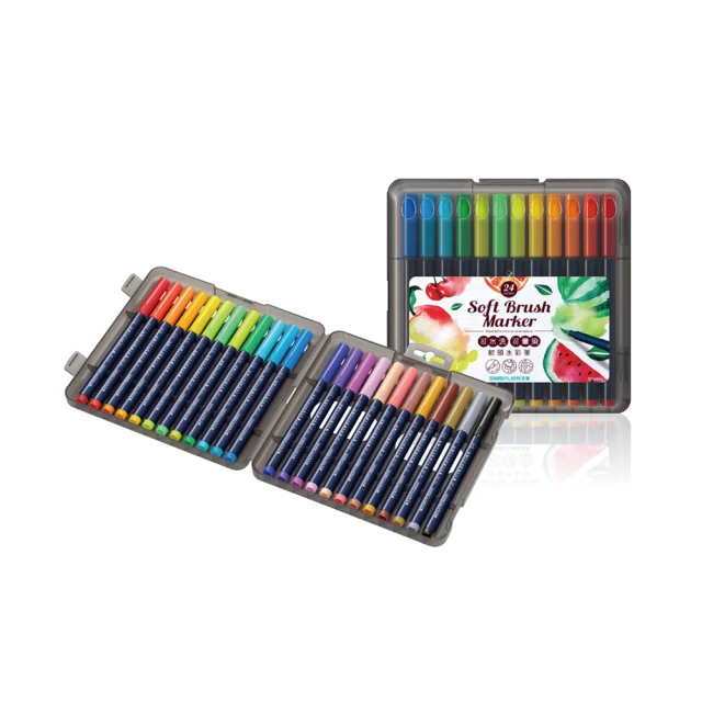 SIMBALION 雄獅文具  24色 軟頭彩色筆