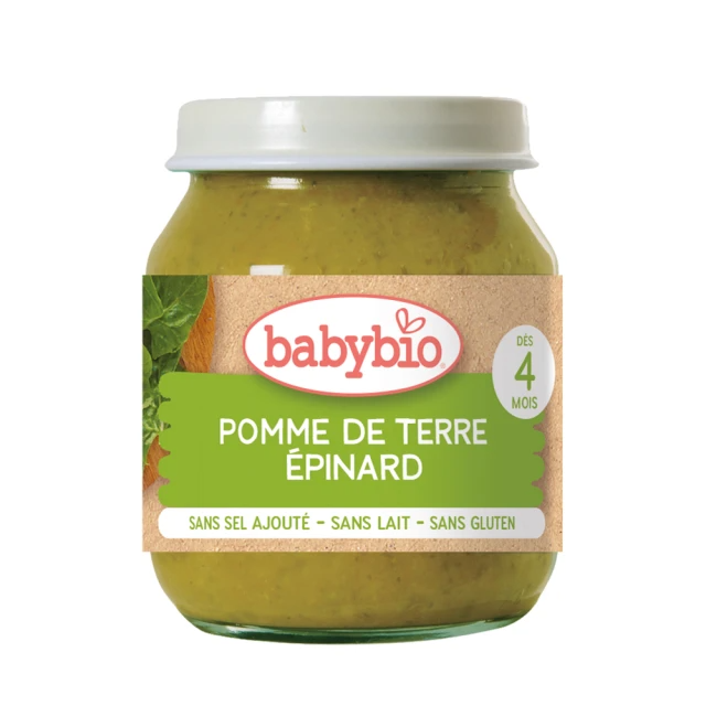 BABYBIO 生機洋山芋菠菜蔬菜泥130g (4m+嬰幼兒適用)