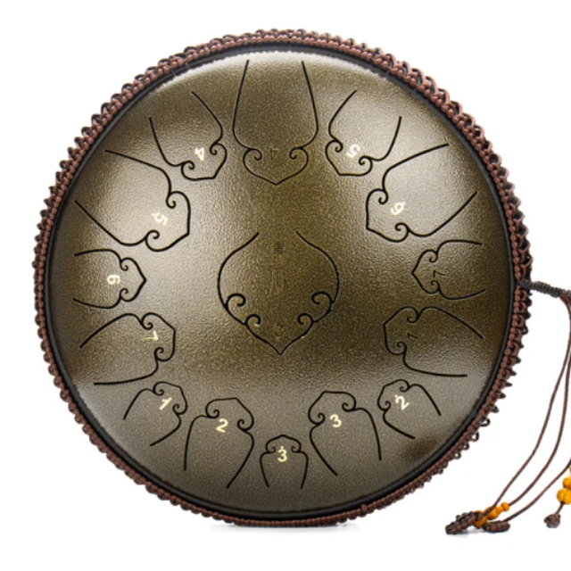 美佳音樂 14吋15音C調 全新碳鋼/加厚鼓體 空靈鼓-青古銅