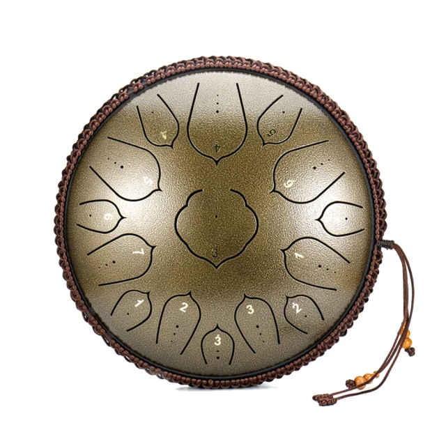 美佳音樂 14吋15音D調 全新碳鋼/加厚鼓體 空明鼓 空靈鼓-青古銅